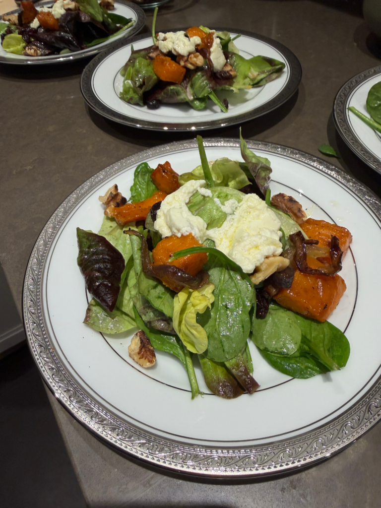 Beautifully plated tasting-menu course for a Muskoka cottage dinner party