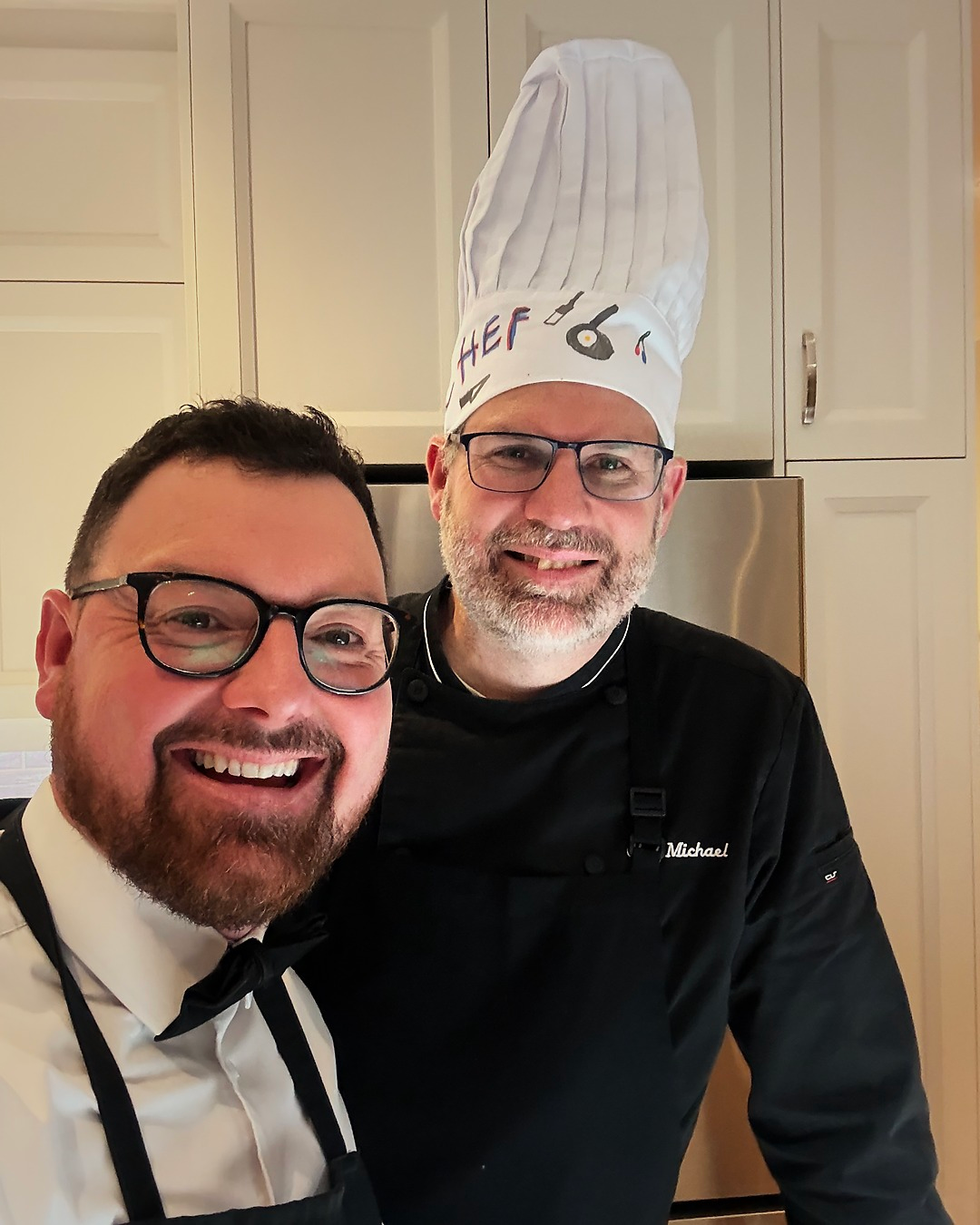 Chef Michael McFarland and Sommelier Daniel McDonough at a Culinary & Cork private dining event